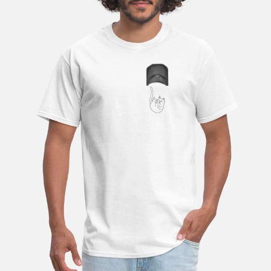 Cat Pocket Middle Finger Up' Men's T 
